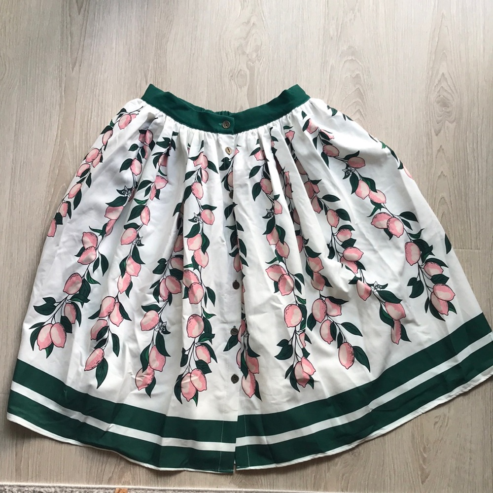 Laura Byrnes X Hope Morrison, lemons circle skirt, size Large